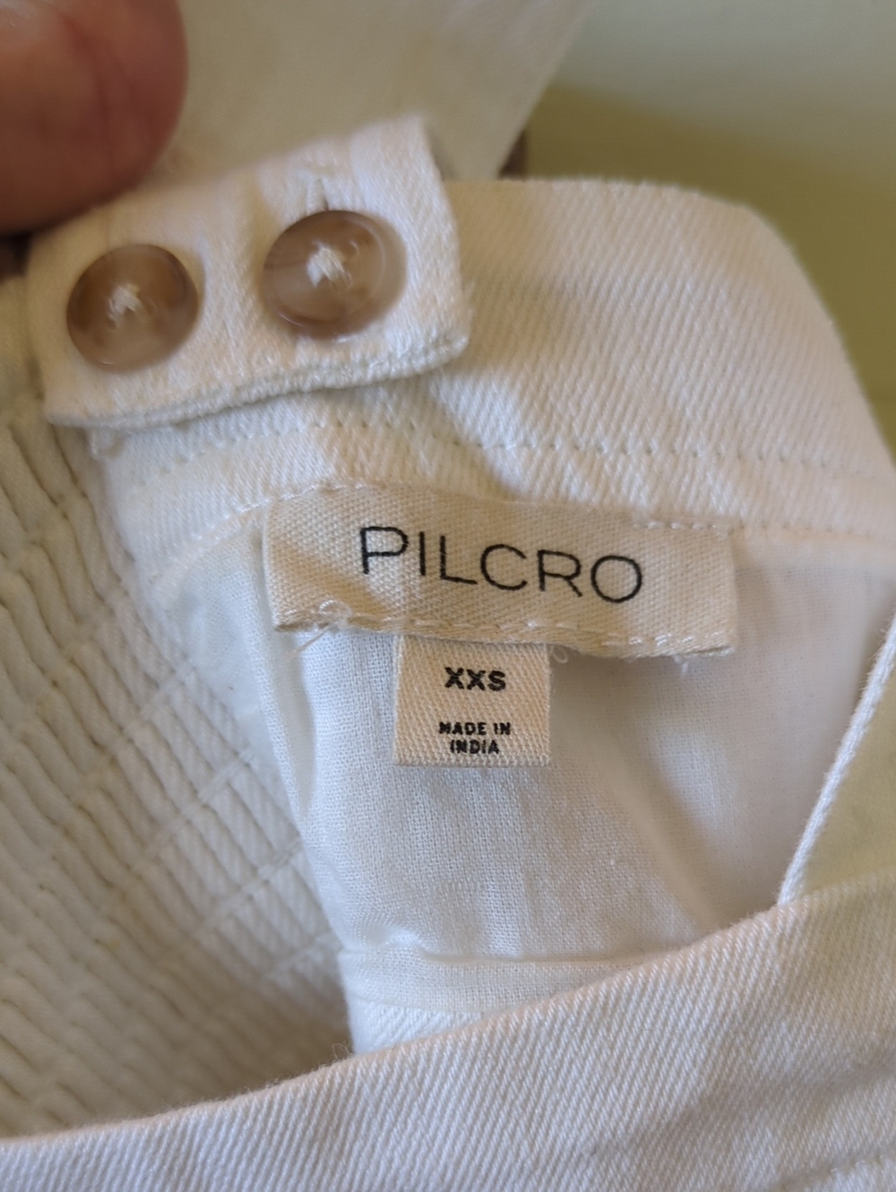 Pilcro White Square-Neck Maxi Dress with Button Front - Picture 3 of 6
